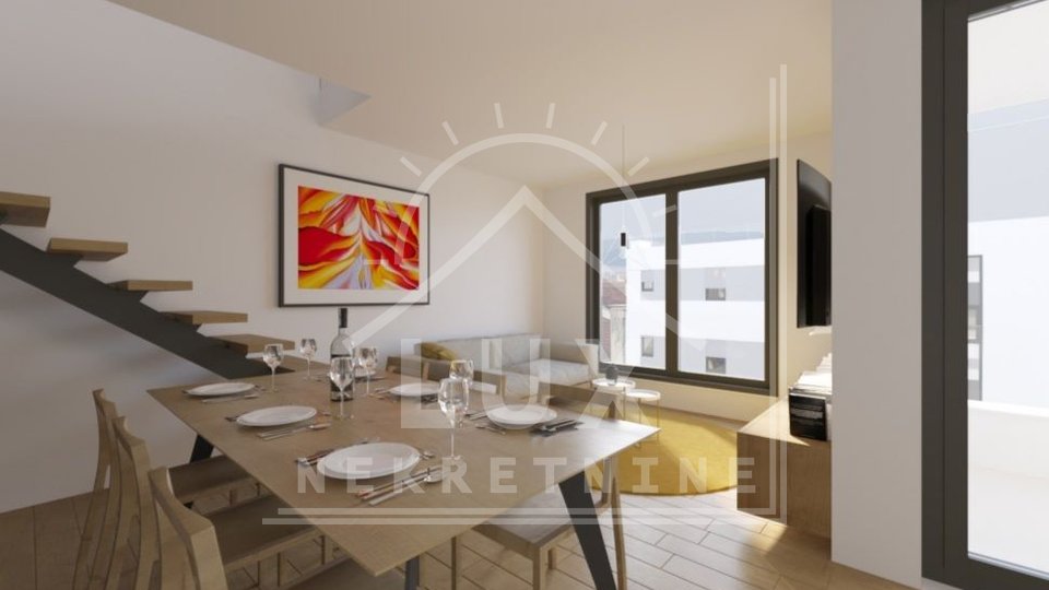 Penthouse s galerijom i krovnom terasom, Zadar, Vidikovac, novogradnja