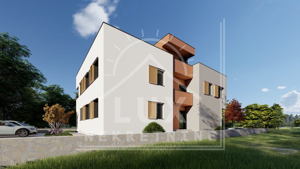 Urban villa with swimming pool and three residential units, Zadar, Ploče, new construction