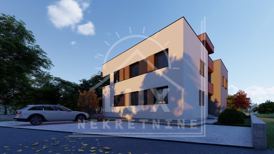 Ground floor apartment with garden and pool, Zadar, Ploče, new building