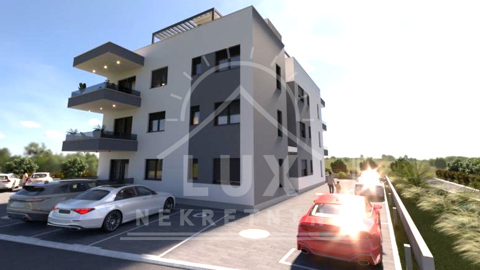 Two-room apartment on the 1st floor IN NOVOGRADNJA, Petrčane near Zadar, 100 meters from the sea