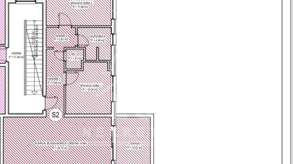 Zweizimmerwohnung im 1. Stock IN NOVOGRADNJA, Petrčane in der Nähe von Zadar, 100 Meter vom Meer entfernt