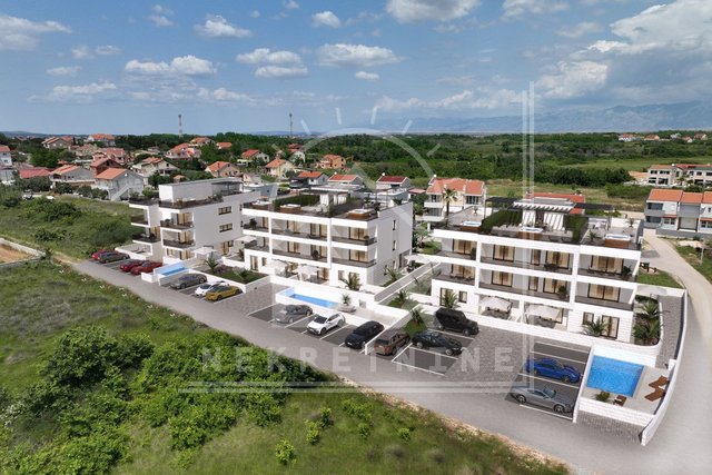 One-room apartment on the ground floor with a garden, Privlaka near Zadar, NEW CONSTRUCTION