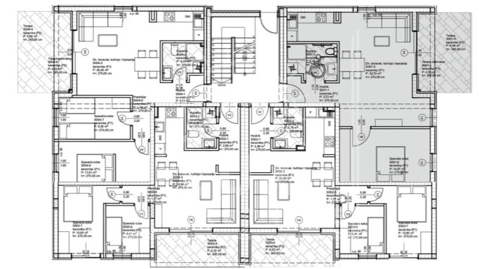 One-room apartment on the ground floor with a garden, Privlaka near Zadar, NEW CONSTRUCTION