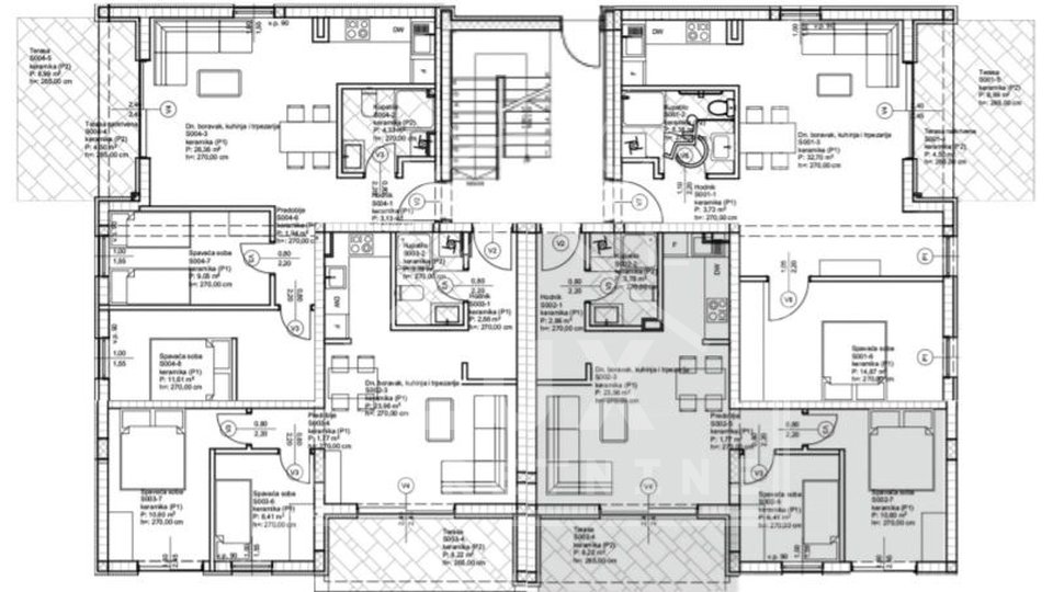 Zweizimmerwohnung im Erdgeschoss mit Garten, Privlaka bei Zadar, NEUBAU