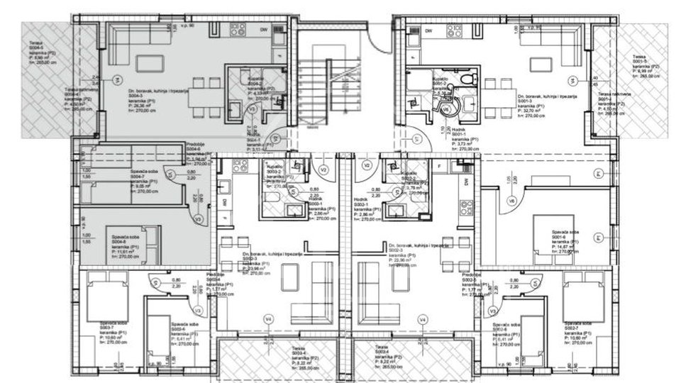 Zweizimmerwohnung im Erdgeschoss mit Garten, Privlaka bei Zadar, NEUBAU