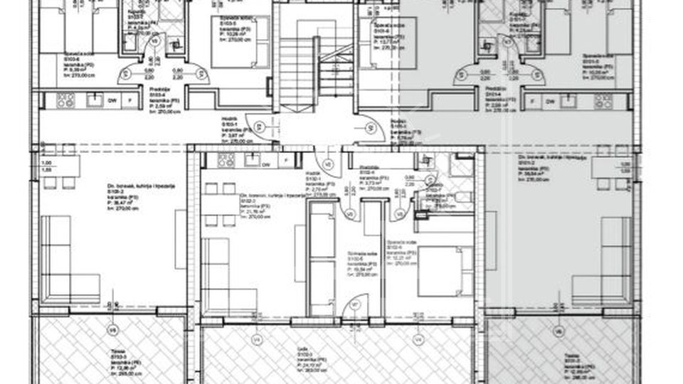 Zweizimmerwohnung im 1. Stock, Privlaka bei Zadar, NEUES GEBÄUDE