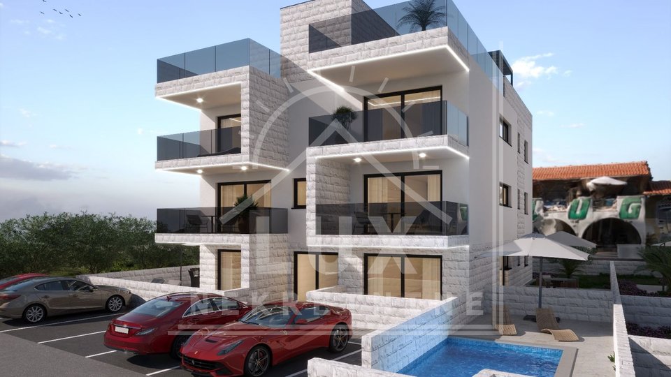 Two-room apartment on the 2nd floor with a roof terrace, Privlaka, near Zadar, NEW CONSTRUCTION