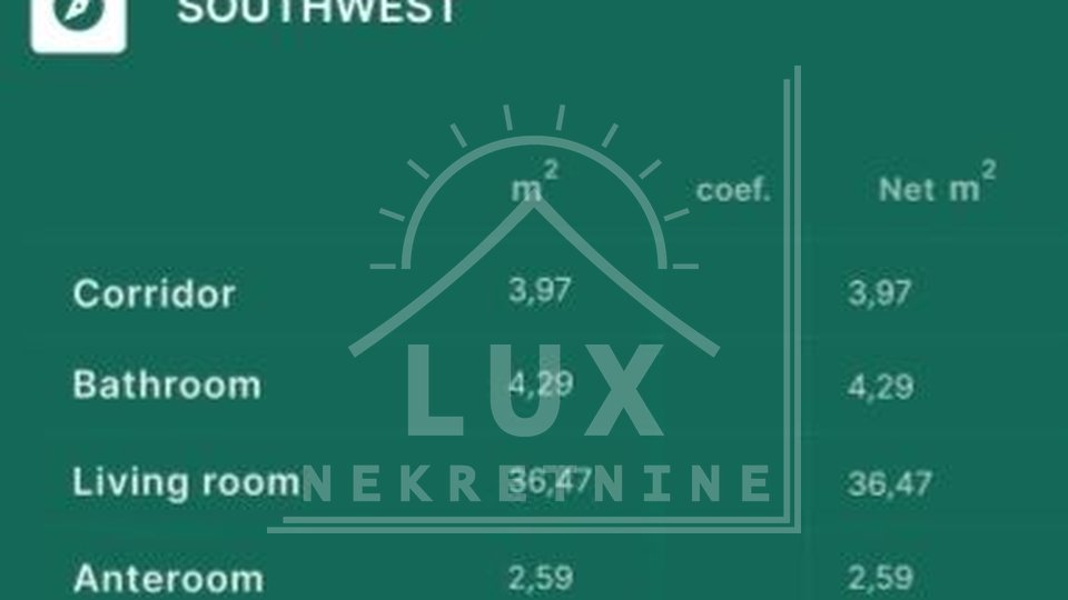 Zweizimmerwohnung im 2. Stock mit Dachterrasse, Privlaka, in der Nähe von Zadar, NEUBAU