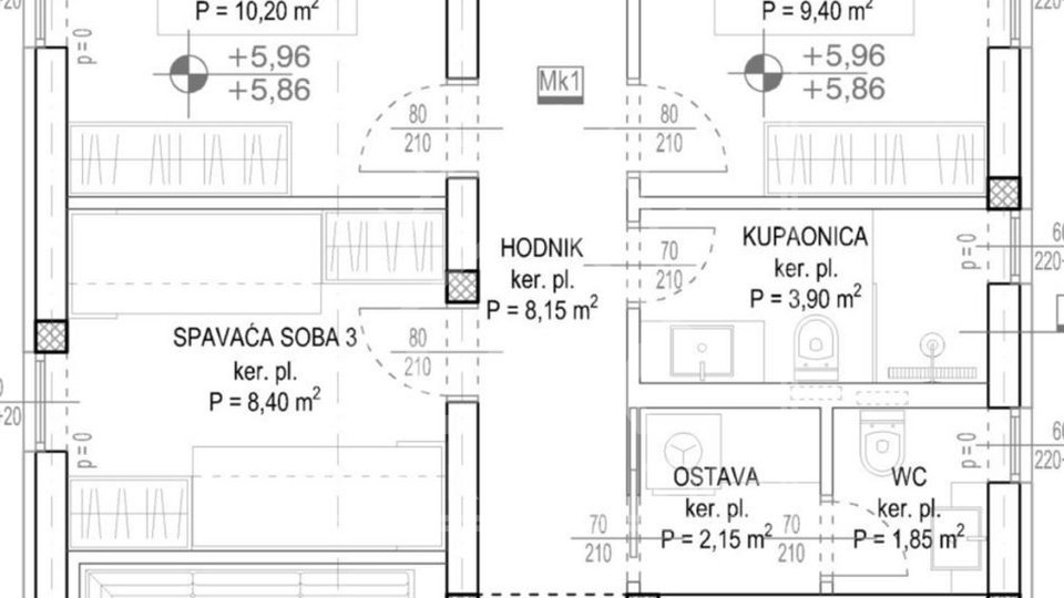 Dreizimmer-Penthouse mit Dachterrasse, Zadar (Stanovi) NEUBAU