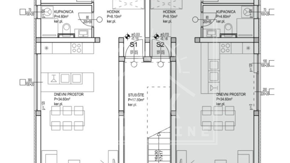 Zweizimmerwohnung im Erdgeschoss mit Garten, Privlaka, in der Nähe von Zadar, NEUBAU