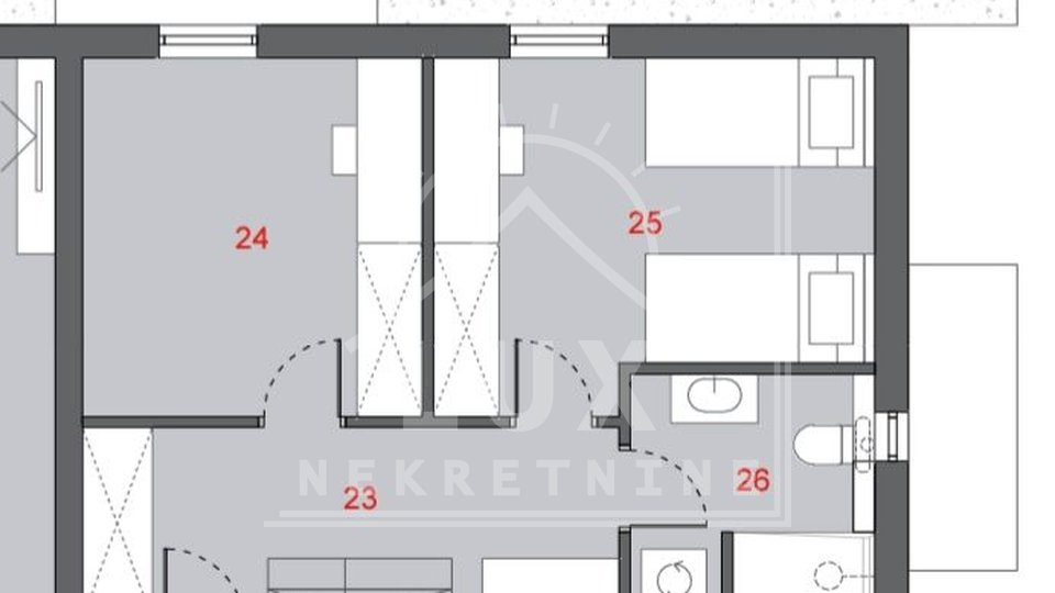 Three-bedroom, two-level apartment on the 2nd and 3rd floor, Zadar (Crvene kuće) NEW CONSTRUCTION