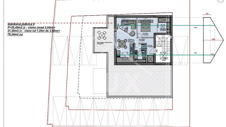 Penthouse mit Dachterrasse, Zadar, Novi Bokanjac, Neubau